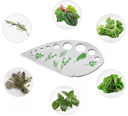 9-Hole Stainless Steel Herb Stripper – Multi-Functional Kitchen Tool for Quick Herb Leaf Stripping & Peeling