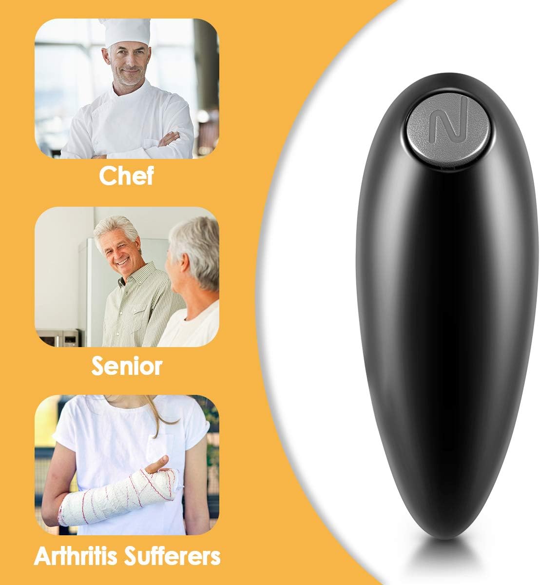 Electric Can Opener, Restaurant Can Opener, Smooth Edge Automatic Electric Can Opener! Chef'S Best Choice