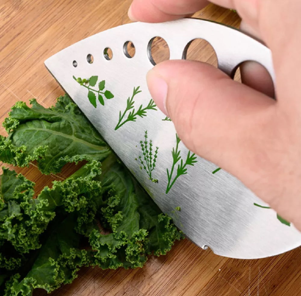 9-Hole Stainless Steel Herb Stripper – Multi-Functional Kitchen Tool for Quick Herb Leaf Stripping & Peeling