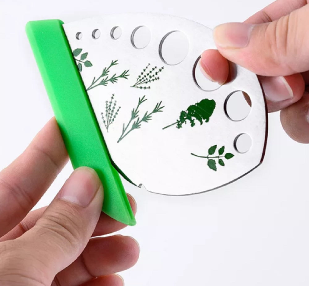9-Hole Stainless Steel Herb Stripper – Multi-Functional Kitchen Tool for Quick Herb Leaf Stripping & Peeling